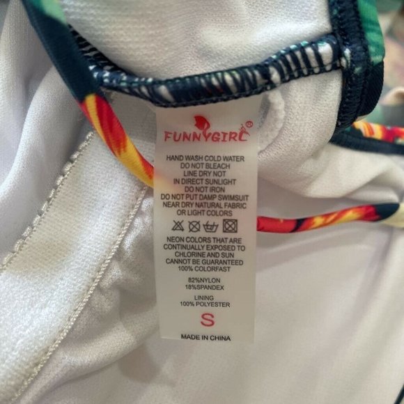 Womens Small Tropical One Piece Swimsuit New NWT - Picture 6 of 7